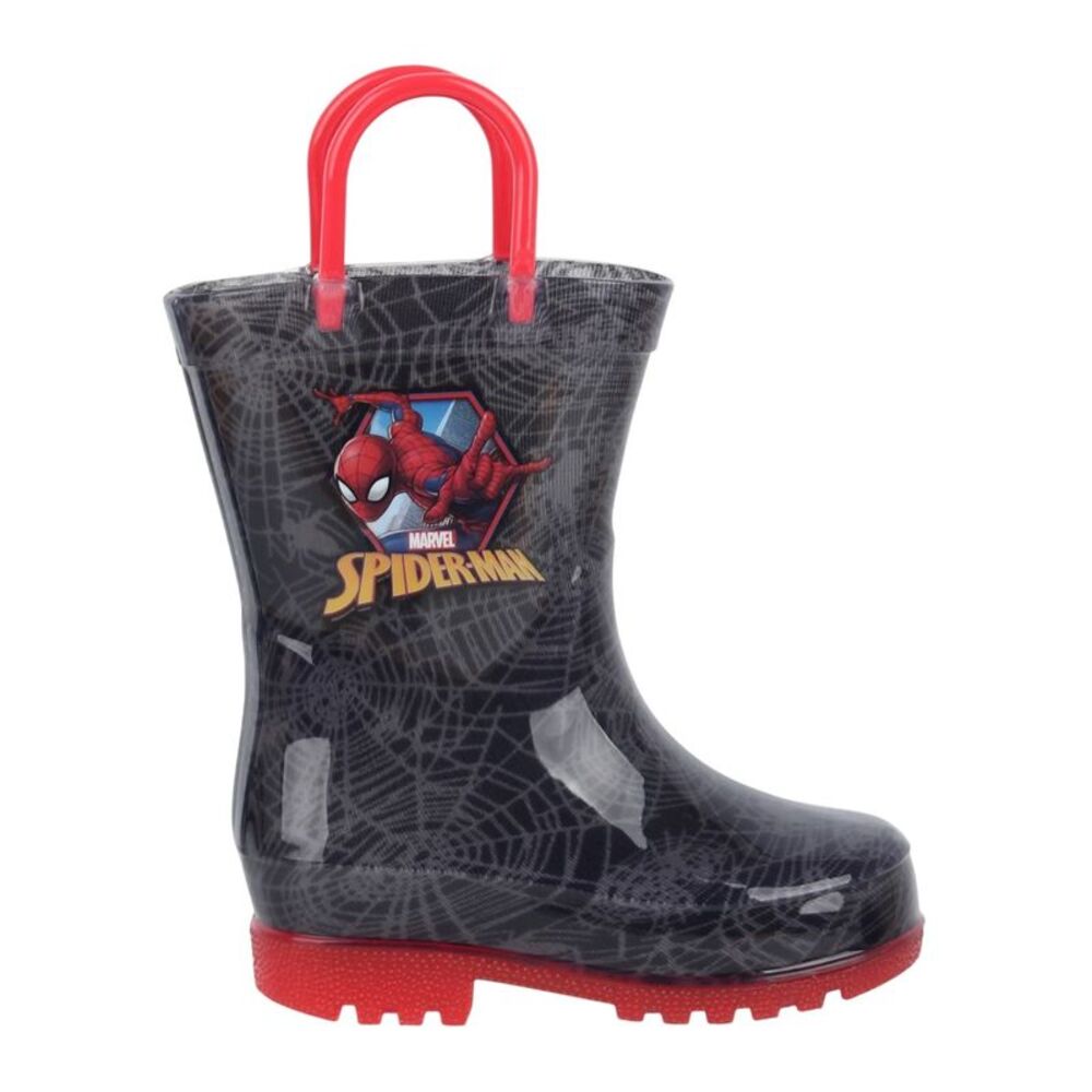 Spider-Man Childrens/Kids Spider Web Light Up Rain Boots / Red/Black